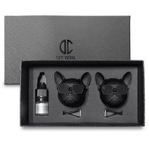 디씨네트워크 차량용 불독 방향제 무광블랙 2개 오일향, 1세트, No 5