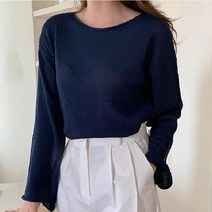 큐니걸스 여성용 뉴센 보트넥 니트