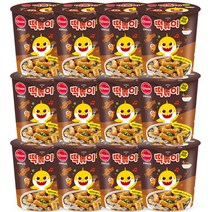 핑크퐁 아기상어 고소한 짜장맛 떡볶이, 116g, 12개