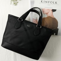 닥스 여성용 타탄체크 자카드 토트백 블랙 DCBA6EC06BK