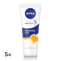 니베아 프로텍티브 케어 허니 비즈왁스 핸드크림, 75ml, 5개