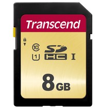 트랜센드 SD카드 MLC 메모리카드 500S, 8GB