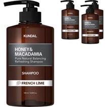 쿤달 네이처 샴푸 프렌치라임향, 500ml, 4개