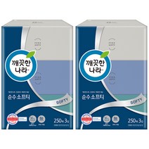 깨끗한나라 순수 소프티 각티슈, 250매, 6개