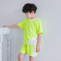 유라비 아동용 리크리 배색 티셔츠