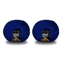 미소털실 뉴애니울 뜨개실 50g x 2p, 6031 네이비, 180m