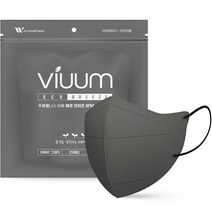 푸름웰니스 비움 에코 브리즈 KF94 새부리형 마스크 대형, 25매, 1개, 그레이