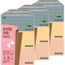 헬로 천연펄프 프라임 코튼 미용티슈, 6개입, 3개