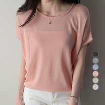 제니트 여성용 미랑 반팔 라운드넥 니트 n1469