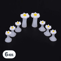 고급 실리콘 토우 세퍼레이터 3 x 2 cm 2p + 2.2 x 2 cm 6p 세트, 플라워, 6세트