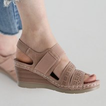 단골언니 여성용 초경량 웨지 통굽 밴딩 미리내 샌들