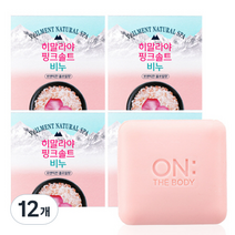 벨먼 히말라야 핑크솔트 비누 로맨틱한 플로럴향 랜덤발송, 90g, 12개