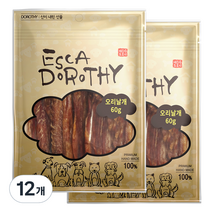 에스카도로시 국내산 수제 애견간식, 오리날개, 60g, 12개