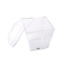 디저트컵 투명사각컵+뚜껑, 10개입, 1개