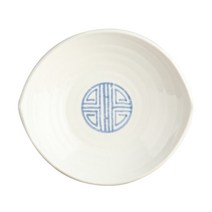 Ijin pottery 떡살백자, 화이트 타원샐러드볼