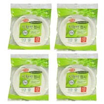롯데이라이프 친환경 일회용접시, 10개입, 4개