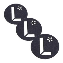 레이저 커팅 펠트컵받침 이니셜 L 3개, 네이비