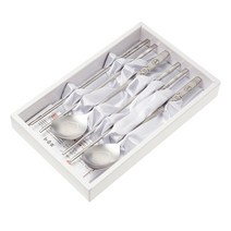 테이블아트 상감 수저 부부세트, 4p (스푼 2p, 젓가락 2p), 1개