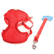 카니스 애견 메쉬 하네스세트 레드 S PYW5921, 1세트