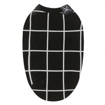 퍼피엔젤 북유럽 네모 애견 티셔츠 TS502, 블랙