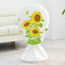 다샵 패브릭 지퍼식 선풍기 커버, 1개, 해바라기