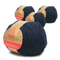 울노바 뜨개실 4개입, 5048번 남색, 4개