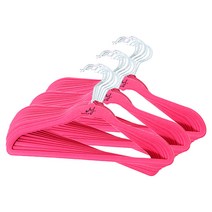 MF매직하우스 논슬립 옷걸이 고리회전형 아동용, 핑크, 30개