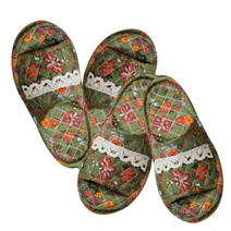 고운매 퀼팅 실내화 2p, 이중레이스 연꽃, 2개