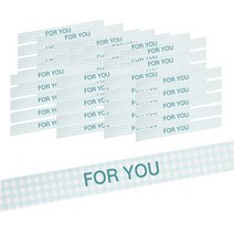 HCN 포유 체크 띠지 스티커, 블루, 60개입