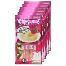 이나바 차오 츄루 고양이 파우치 간식 56g, 닭가슴살 + 새우 혼합맛, 6개입