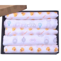 베베원 무형광 순면 이중 엠보 거즈 다용도타올 B세트 + 박스, 병아리, 동물, 1세트