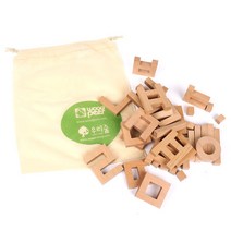 우드피아 한글블럭 훈민 학습교구 원목 37, 혼합 색상