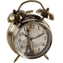 파스텔트리 헤머벨 크롬 에펠탑 무소음 탁상시계, 세계지도