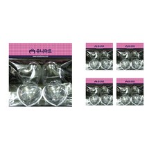 유니아트 3000 하트반구 만들기재료 소 12p, 5개입