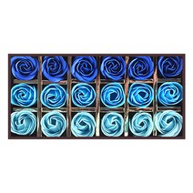 블루마토 비누장미3 브라운케이스 비누장미18p, 파랑