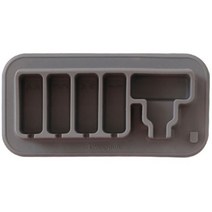 리빙퓨어 파스텔 실리콘 칫솔걸이, 그레이, 1개