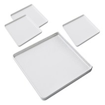 하우밍 리즈 사각접시 4p, 화이트