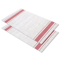 리빙조이 투라인 테이블매트 2p, 레드, 30 x 45 cm