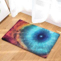 리빙팝 주방욕실 미끄럼방지 컬러풀 우주 발매트, B6