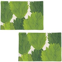 아울리빙 계절 나뭇잎 식탁매트 2p, G, 44 x 28 cm