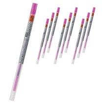 유니 시그노 스타일핏트 젤잉크 리필심 0.28mm UMR-109, 핑크, 10개