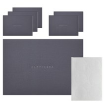 왈가닥스 해피니스 파스텔 컬러 봉투 6p + 스티커 6p, 08 네이비, 1세트