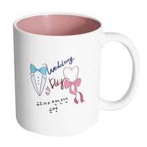핸드팩토리 턱시도드레스 우리가 만난건 운명 머그컵, 내부 파스텔 핑크, 1개