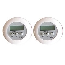블럭마트 자석 주방 전자타이머, 화이트, 2개입