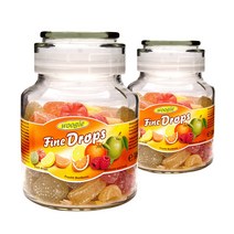 우기 믹스후르츠향 드롭스 병 캔디, 300g, 2개입