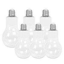 병도매닷컴 전구 페트 용기 200ml x 3p + 300ml x 3p + 전구 마개 실버 6p, 1세트