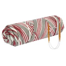 쁘띠목도리 DIY 올뉴 코튼롤 뜨개실 4p + 줄바늘 7mm + 도안, 59번 펜타포트, 1세트