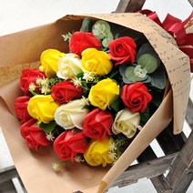 행복한세상 바밀 로즈 다발 비누꽃, 레드믹스, 1개