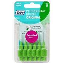 테페 i자형 치간칫솔 인터덴탈 브러쉬 오리지널 0.8mm 초록, 6개입, 1개