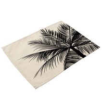 아울리빙 야자수 풍경 식탁매트, D, 42 x 32 cm